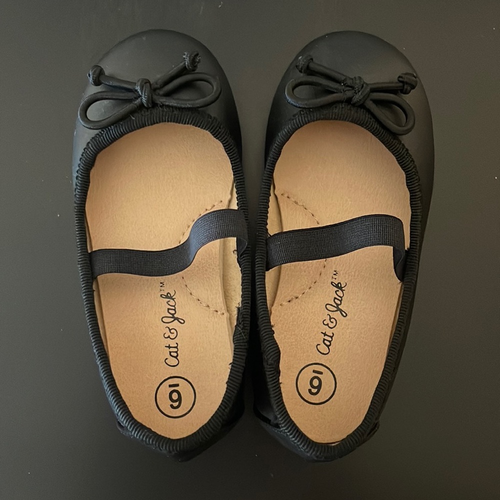Cat & Jack Toddler Girls Black Dress Shoe